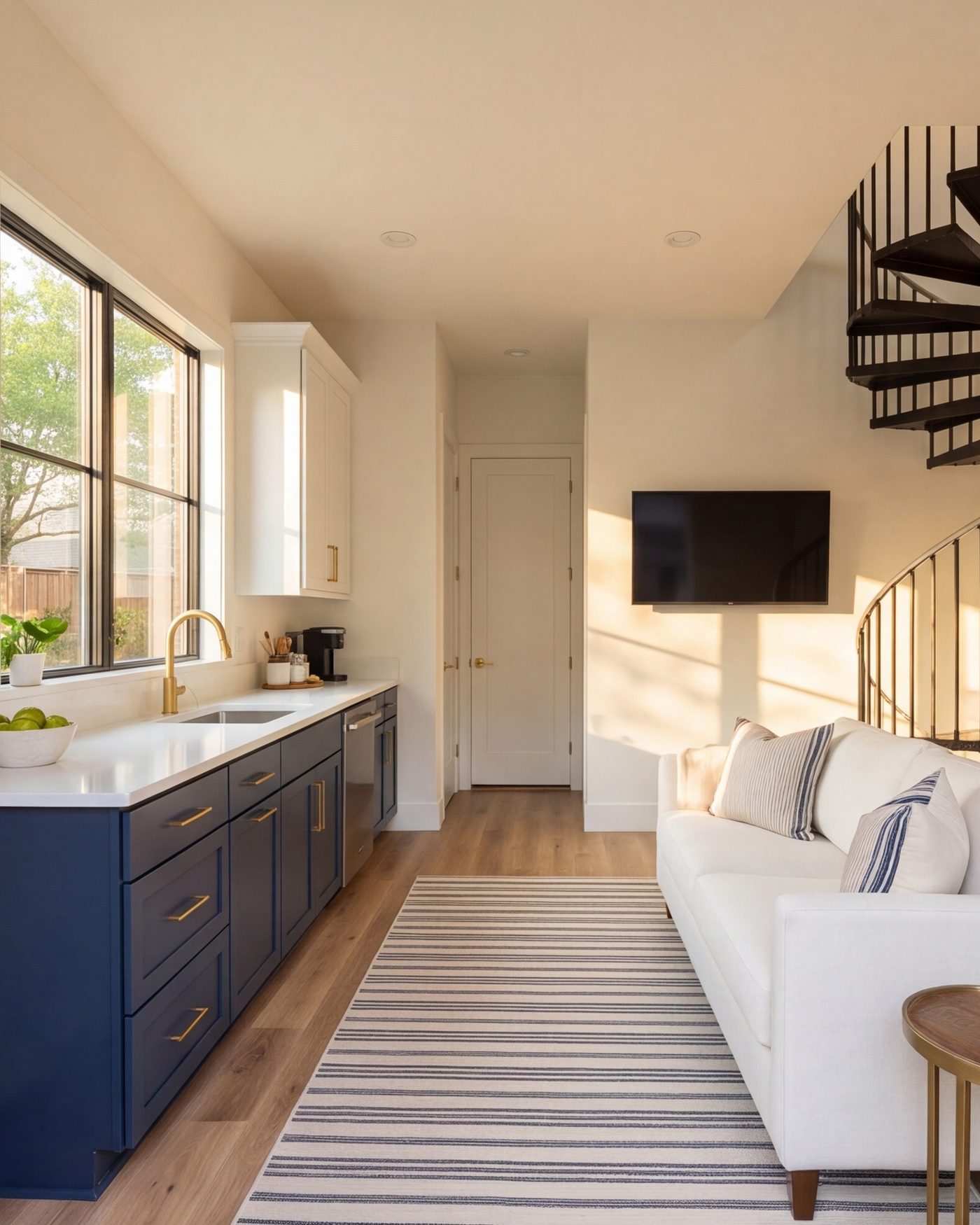 Backyard apartment with kitchenette and living area